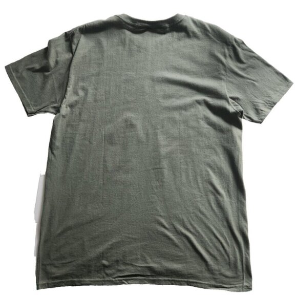 Gildan Knackers Yard T-Shirt Green Large Green Large Graphic Short Sleeve - Picture 2 of 5